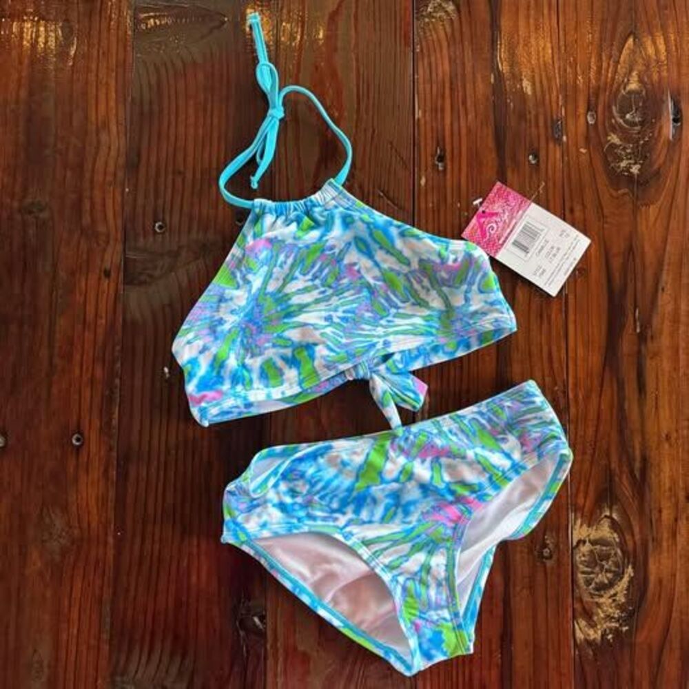 Kanu Surf Girls' Mahina UPF 50+ Beach Sport Halter Bikini 2-Piece Swimsuit